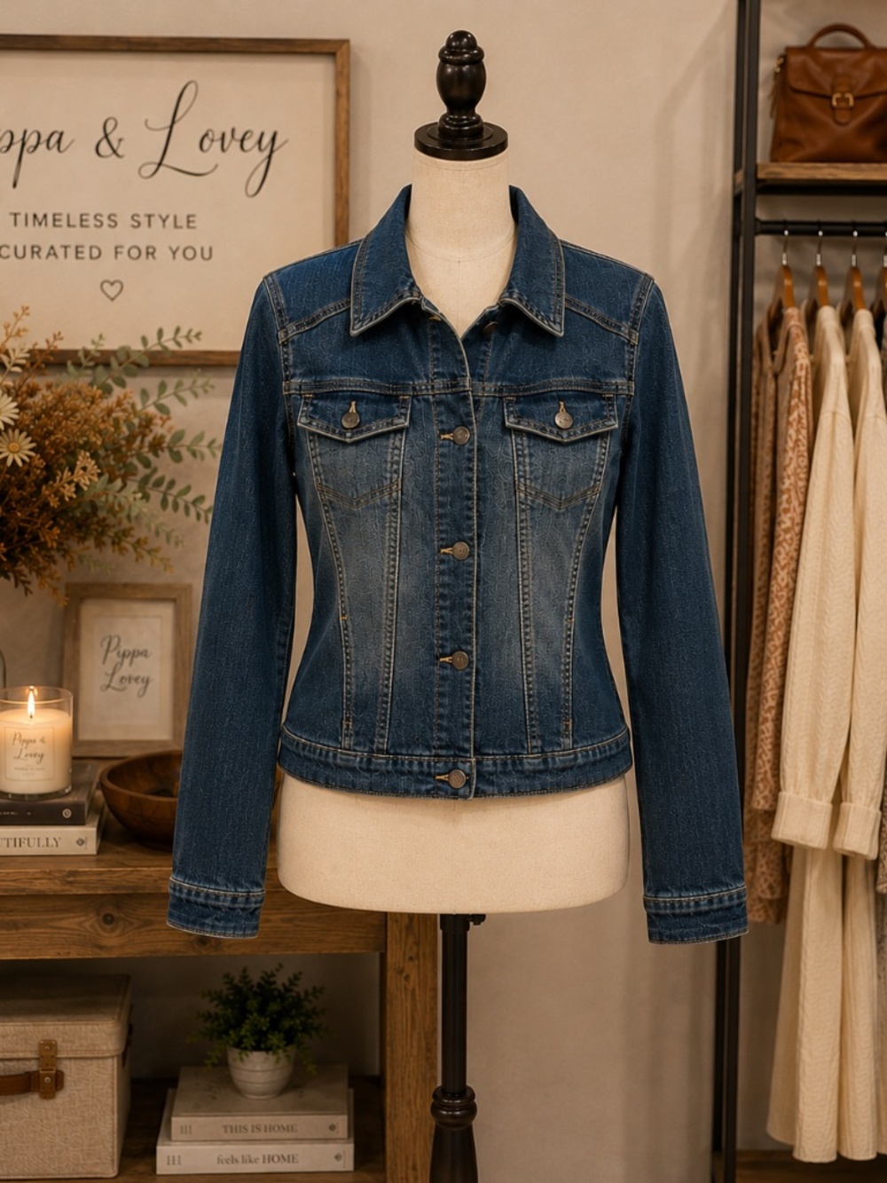 Lee Riders Women’s Denim Jacket S/P • Fitted Stretch • Medium Wash